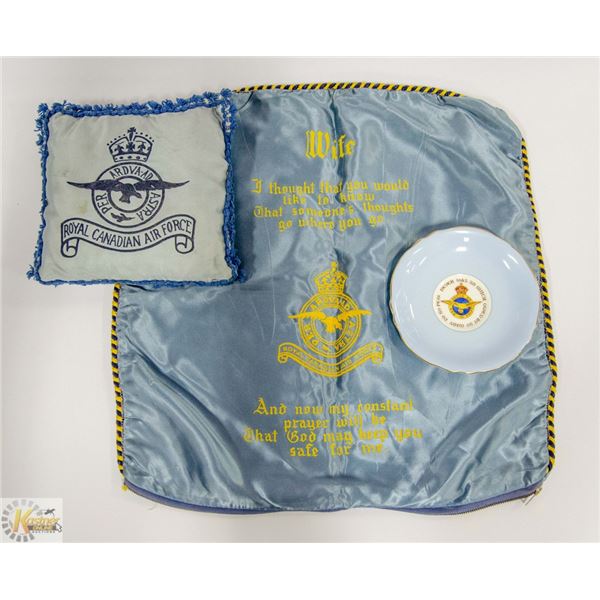 RCAF PER ARDUA AD ASTRA PILLOW, ZIPPER BAG /W POEM
