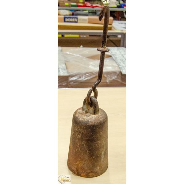 ANTIQUE HANGING BEAM SCALE WITH WEIGHT