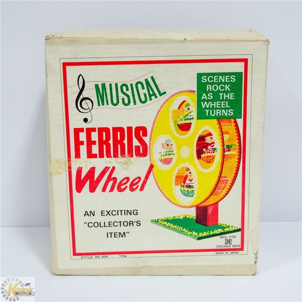 VINTAGE MUSICAL FERRIS WHEEL TOY JAPAN IN ORIG