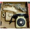 Image 1 : TWO ROTARY DIAL PHONES - CREAM, CREAM AND BLACK