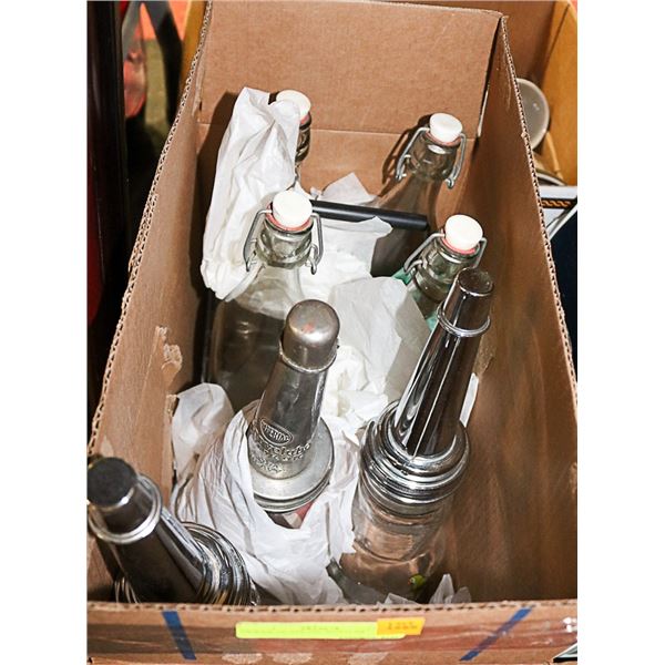 NEWER GLASS OIL BOTTLES