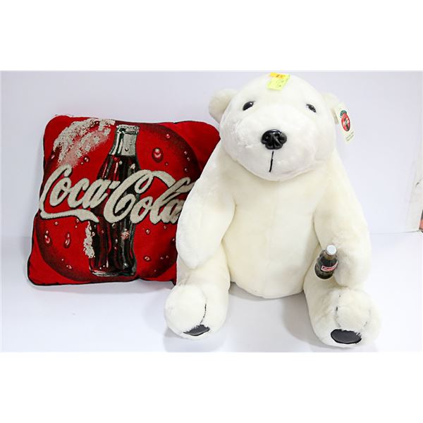 COKE BEAR WITH PILLOW