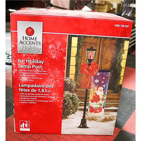 6 FT HOLIDAY LAMP POST HOME ACCENTS