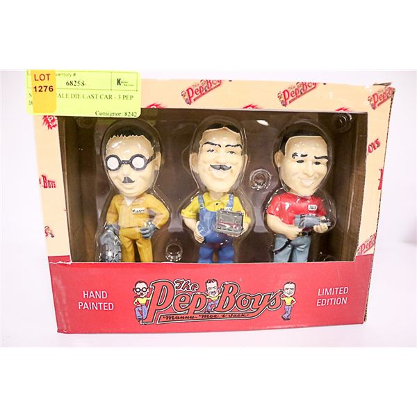SET OF 3 PEP BOYS HAND PAINTED FIGURES