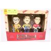 Image 1 : SET OF 3 PEP BOYS HAND PAINTED FIGURES