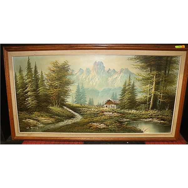 ESTATE VINTAGE WOOD FRAMED "ORIGINAL"