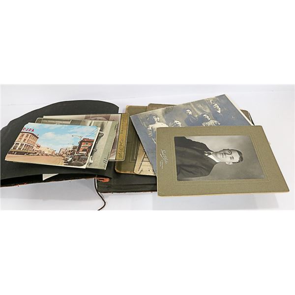 ANTIQUE PHOTO ALBUM WITH PICTURES