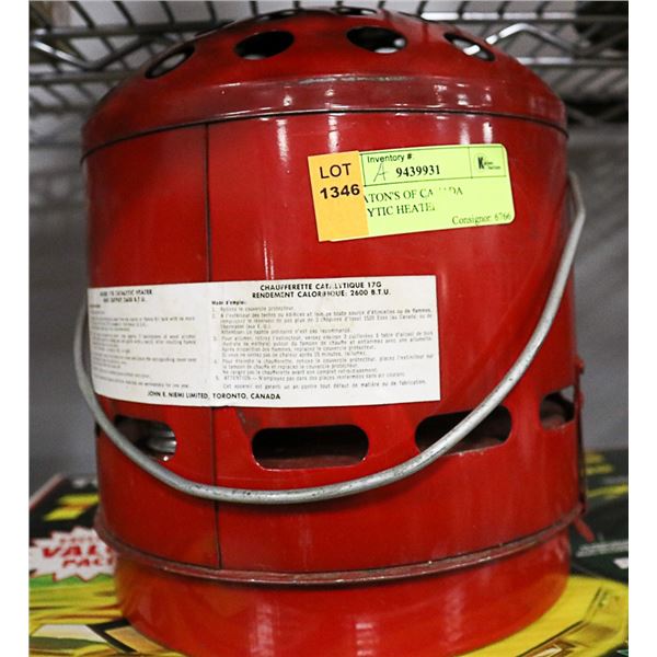 VINTAGE EATON'S OF CANADA CATALYTIC HEATER