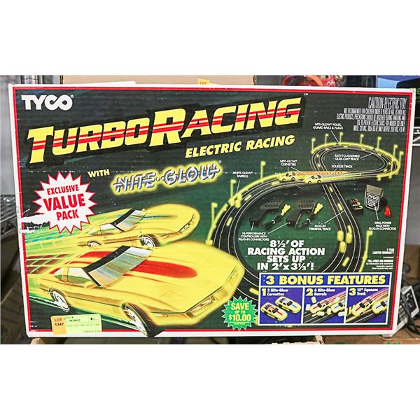 TYCO VINTAGE ELECTRIC SLOT CAR SET WITH