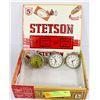 Image 1 : CIGAR BOX W/ 3 ANTIQUE WESTCLOX POCKET WATCHES