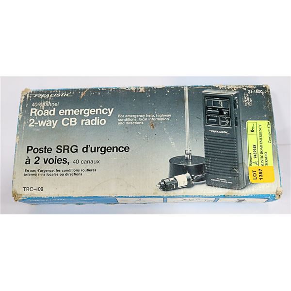 VINTAGE REALISTIC ROAD EMERGENCY 2-WAY CB RADIO