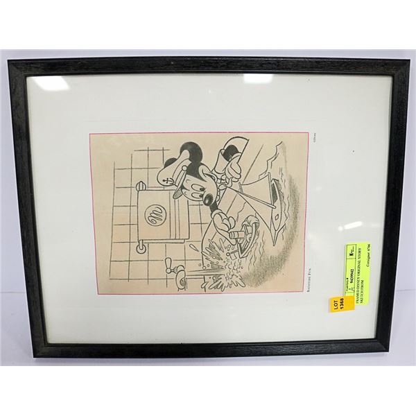 FRAMED DISNEY ORIGINAL STORY SKETCH FROM