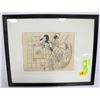 Image 1 : FRAMED DISNEY ORIGINAL STORY SKETCH FROM