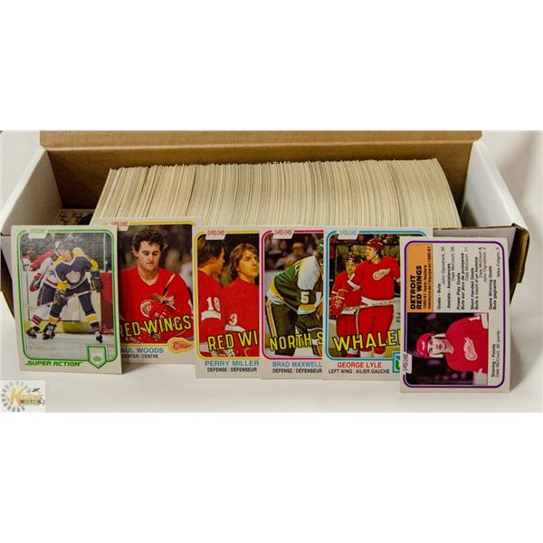 BOX OF APPROX 500  O-PEECHEE HOCKEY/BASEBALL CARDS