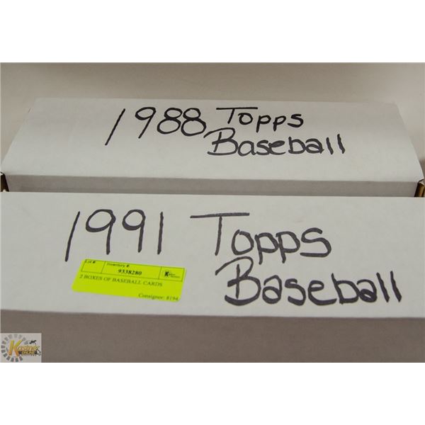 2 BOXES OF BASEBALL CARDS