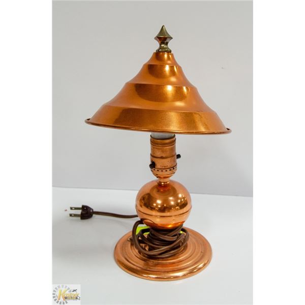 1930'S COPPER LAMP