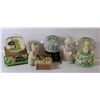 Image 1 : FLAT OF SNOW GLOBES & PRECIOUS MOMENTS DECOR