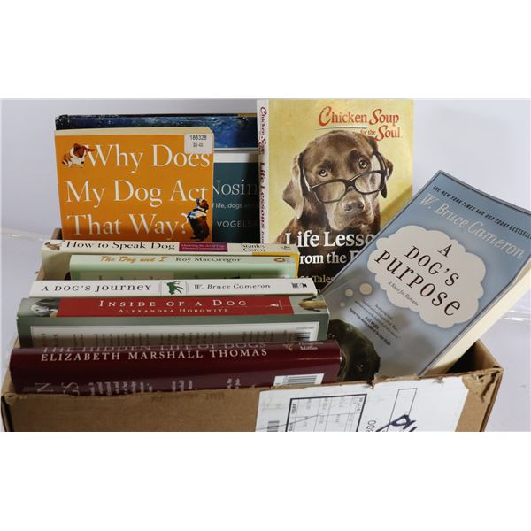 DOG THEMED BOOKS- ASSORTED BOX LOT OF 13