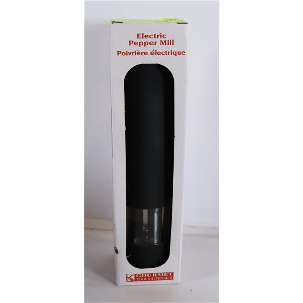 NEW BLACK ELECTRIC PEPPER MILL