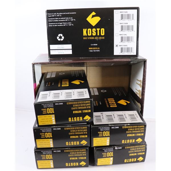 1 BOX OF NITRILE GLOVES-6 PKS/100