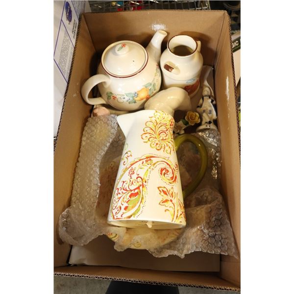 BOX W/PITCHER AND BOWL SET, CLAYTON BONE