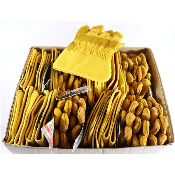 BOX OF LEATHER GLOVES- 24 PAIR