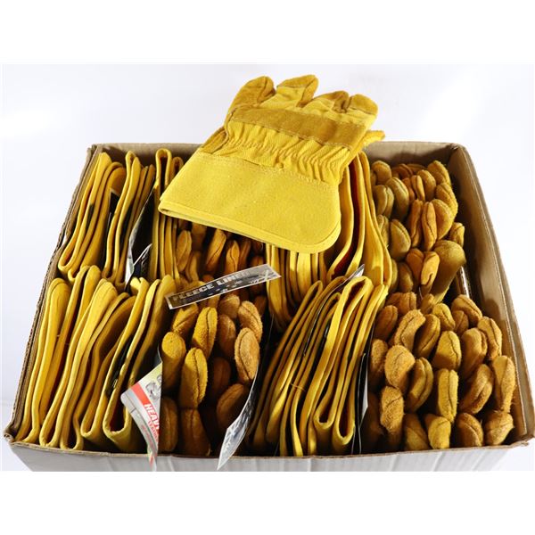 BOX OF LEATHER GLOVES- 24 PAIR