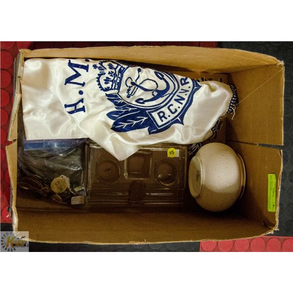 MISC  MILITARY BUTTONS/BADGES/TABLE RUNNER