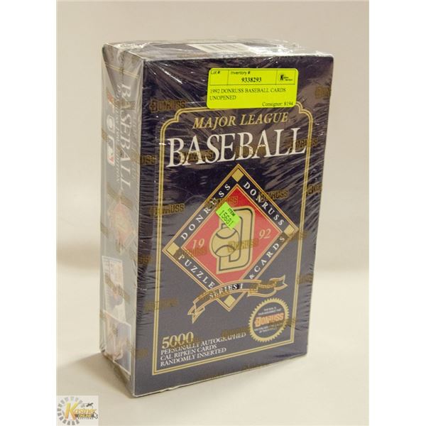 1992 DONRUSS BASEBALL CARDS UNOPENED