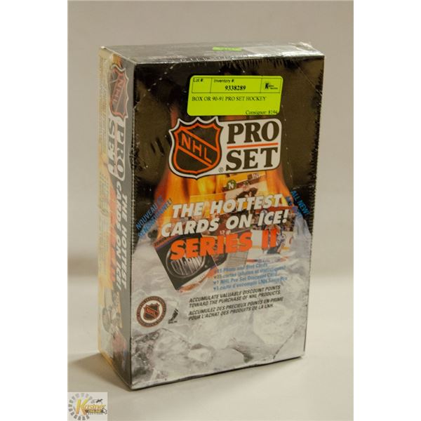 BOX OR 90-91 PRO SET HOCKEY
