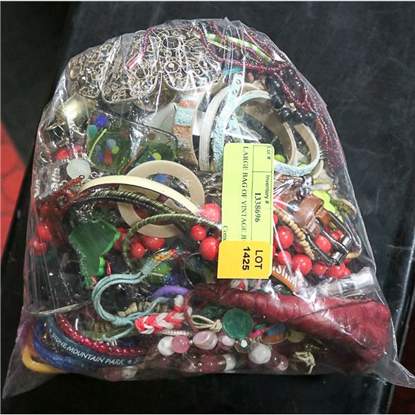 LARGE BAG OF VINTAGE JEWELRY