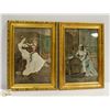 Image 1 : VINTAGE PAIR OF LADY PICTURES 12” WIDE BY 15” TALL