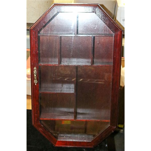 LARGE CURIO CABINET FOR HANGING ON A WALL