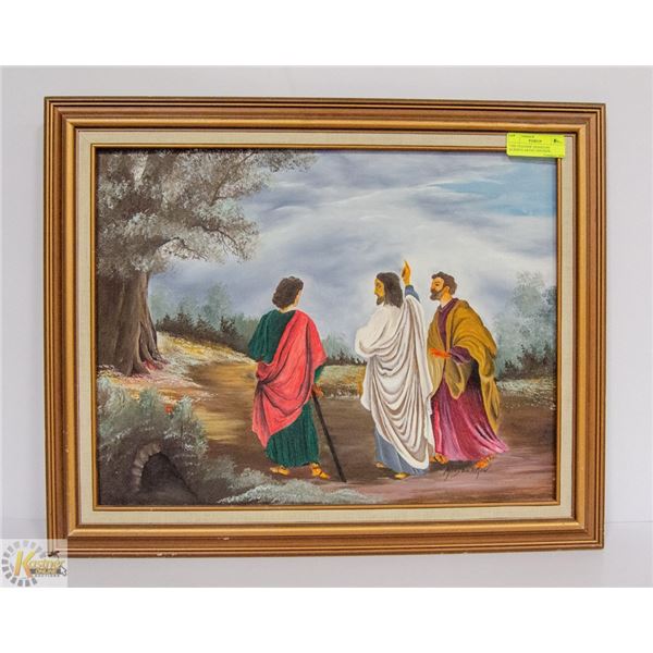 "THE TEACHER" SIGNED BY ALBERTA ARTIST DZENKIW,