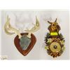 Image 1 : VINTAGE MOOSE BAROMETER (WORKING) AND DEER ANTLER