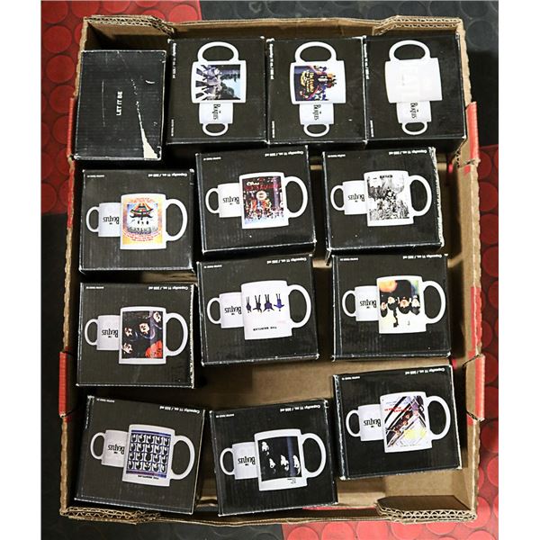 THE BEATLES 13 UK ALBUMS IMAGES ON COFFEE MUGS