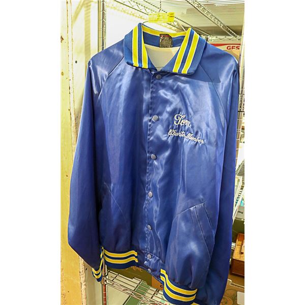 VINTAGE XL MENS MUSTANG SATIN JACKET - RENO SIERRA