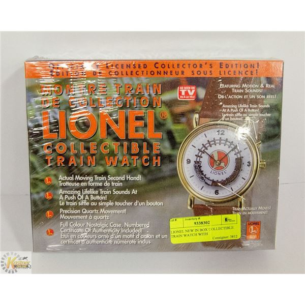 LIONEL NEW IN BOX COLLECTIBLE TRAIN WATCH WITH
