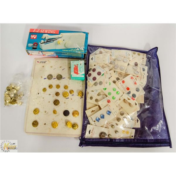 VINTAGE LARGE  LOT OF BUTTONS