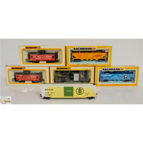 6 NEW IN BOX BACHMANN HO TRAIN CARS