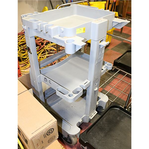 USED GRAY ROLLING UTILITY CART