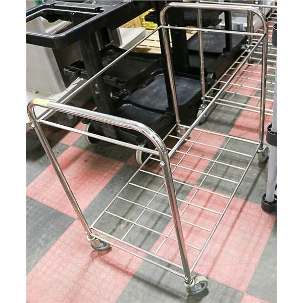 CHROME ROLLING UTILITY CART