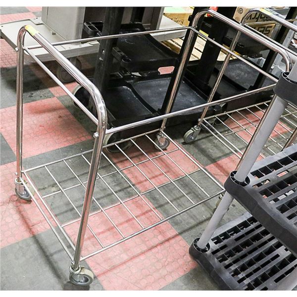CHROME ROLLING UTILITY CART