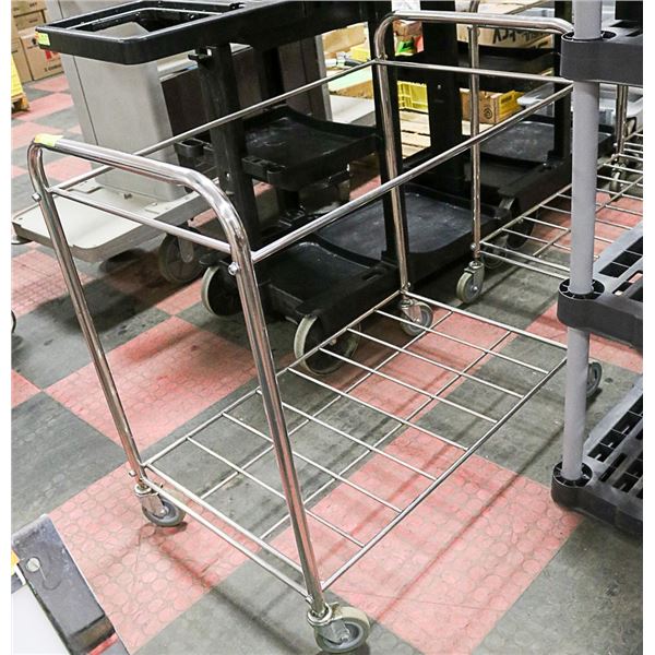 CHROME ROLLING UTILITY CART