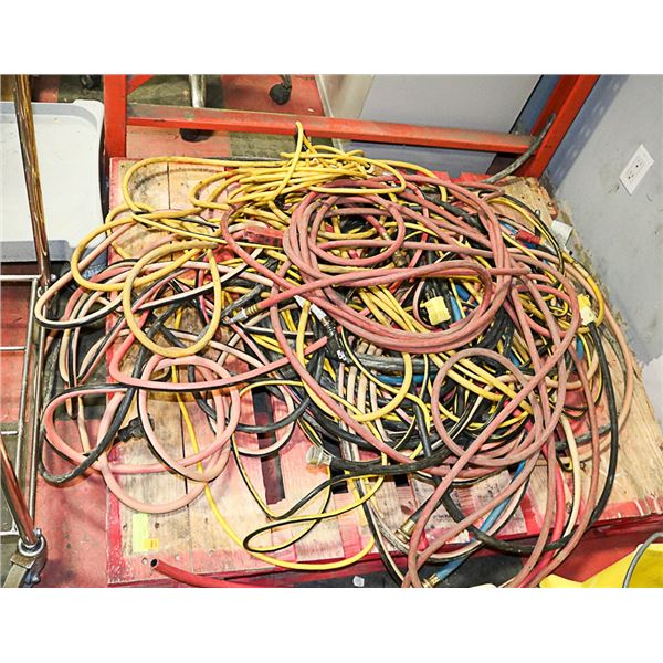 PALLET LOT OF CORDS AND AIR LINES