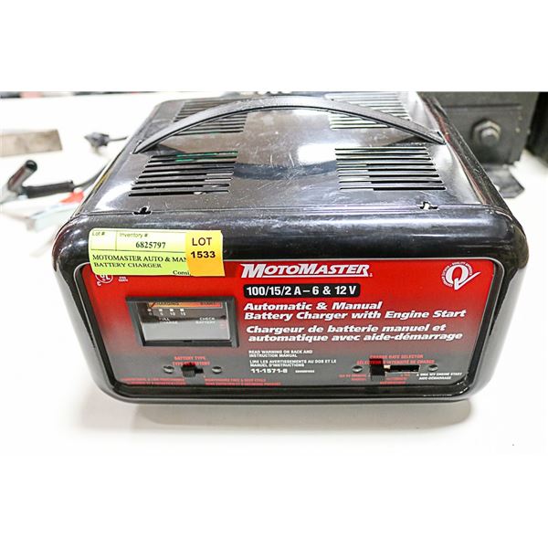 MOTOMASTER AUTO & MANUAL BATTERY CHARGER