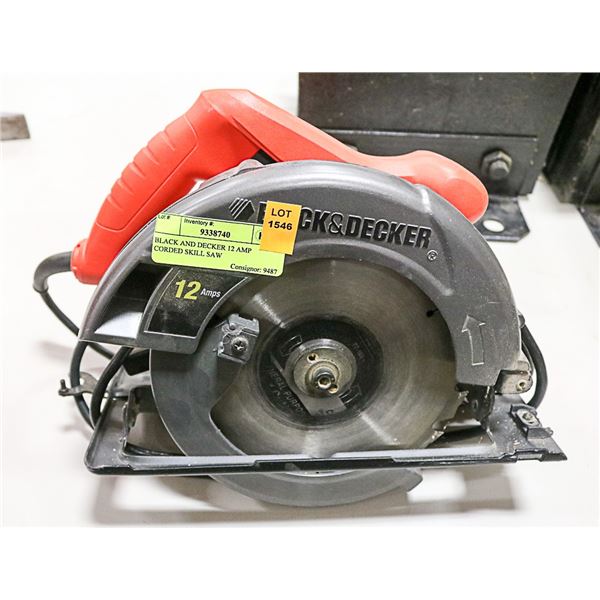 BLACK AND DECKER 12 AMP CORDED SKILL SAW