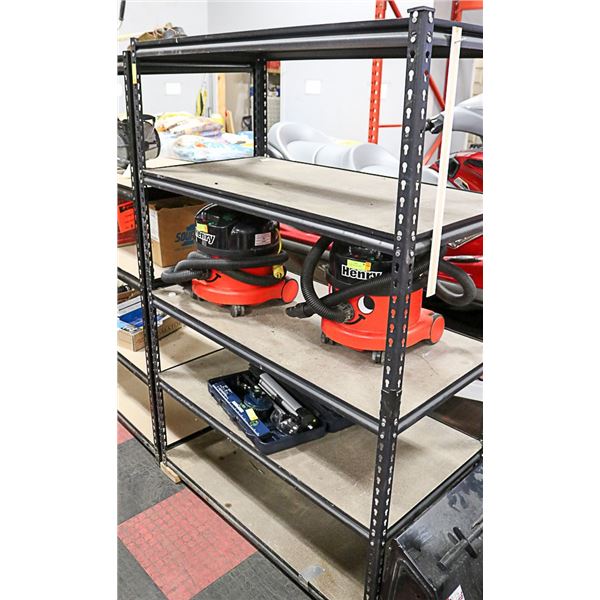 BLACK 5 SHELF WAREHOUSE STYLE SHELVING