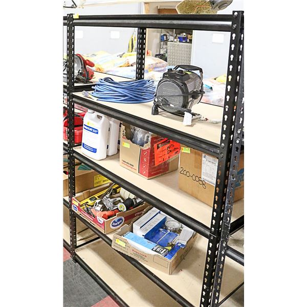BLACK 5 SHELF WAREHOUSE STYLE SHELVING