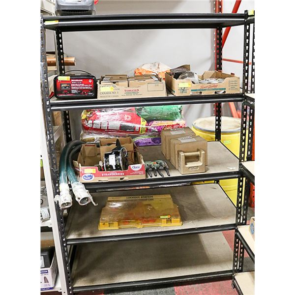 5 SHELF BLACK WAREHOUSE STYLE SHELVING